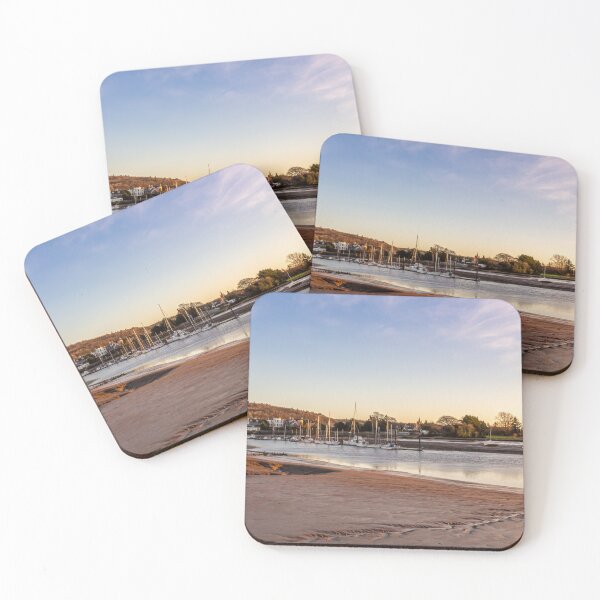 Item preview, Low tide and mudflats on the River Dee estuary at Kirkcudbright during sunset, Dumfries and Galloway, Scotland designed and sold by SnapTPhotograph.