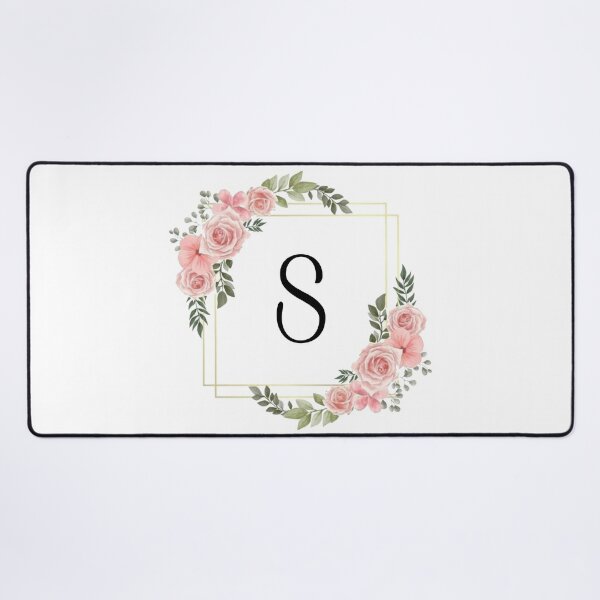 Monogram Vintage Flowers Pink Pastel Small Notepad, Zazzle