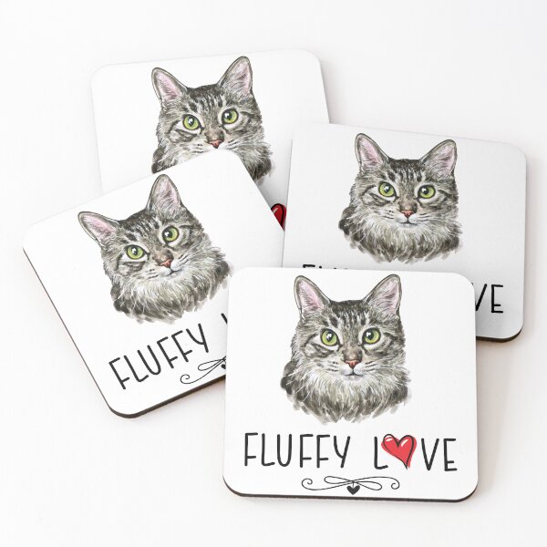 Item preview, Cat Fluffy Love Kitty Meow Portrait  designed and sold by Blok45.