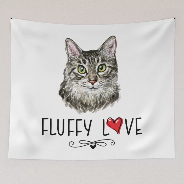 Item preview, Cat Fluffy Love Kitty Meow Portrait  designed and sold by Blok45.