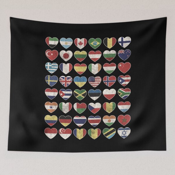 Item preview, Flags of The Countries Of The World Vintage Grunge 48 Flags  designed and sold by alenaz.