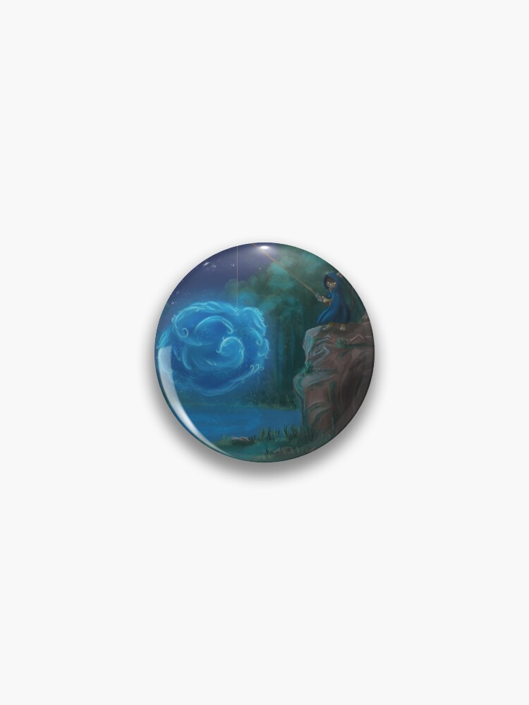 Aperçu 1 sur 3. Badge avec l'œuvre Le Lac des Chats créée et vendue par CynnaraART.