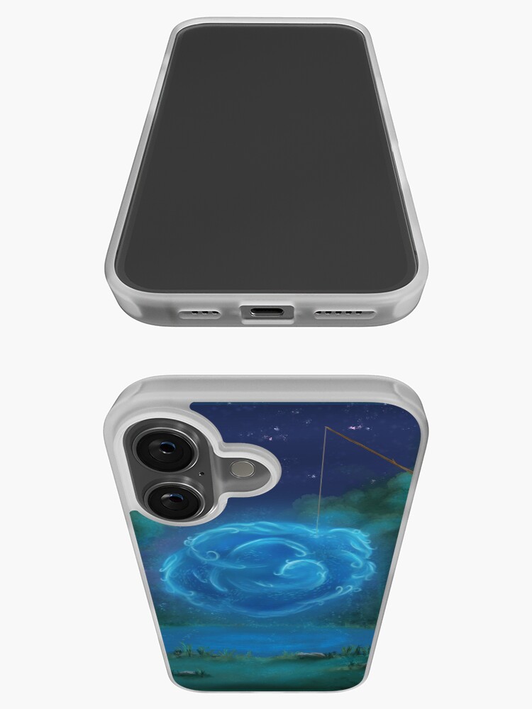 Aperçu 3 sur 5. Coque iPhone avec l'œuvre Le Lac des Chats créée et vendue par CynnaraART.