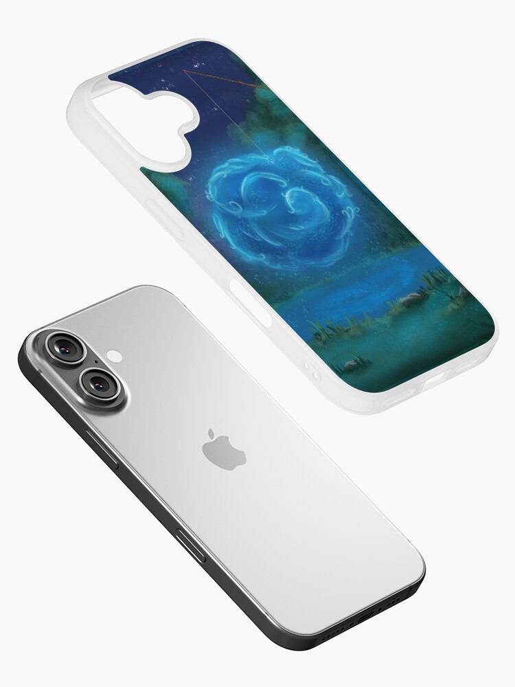 Aperçu 2 sur 5. Coque iPhone avec l'œuvre Le Lac des Chats créée et vendue par CynnaraART.
