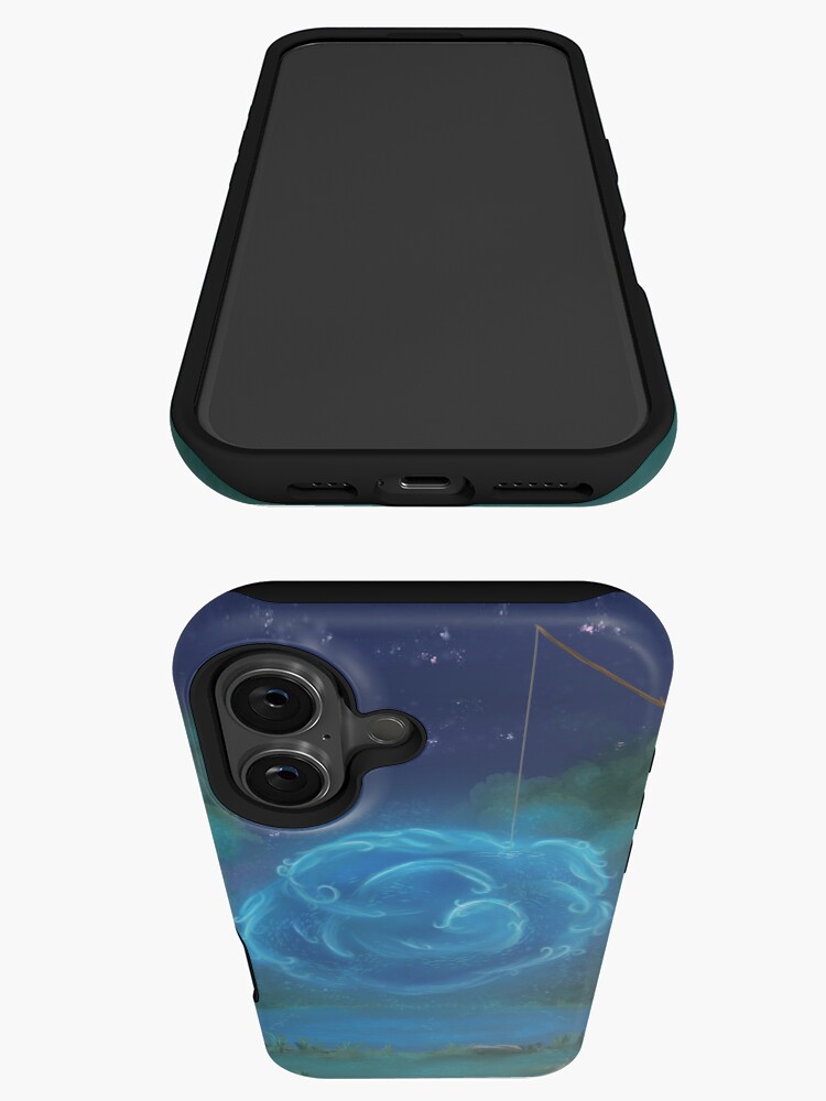 Aperçu 3 sur 4. Coque iPhone avec l'œuvre Le Lac des Chats créée et vendue par CynnaraART.