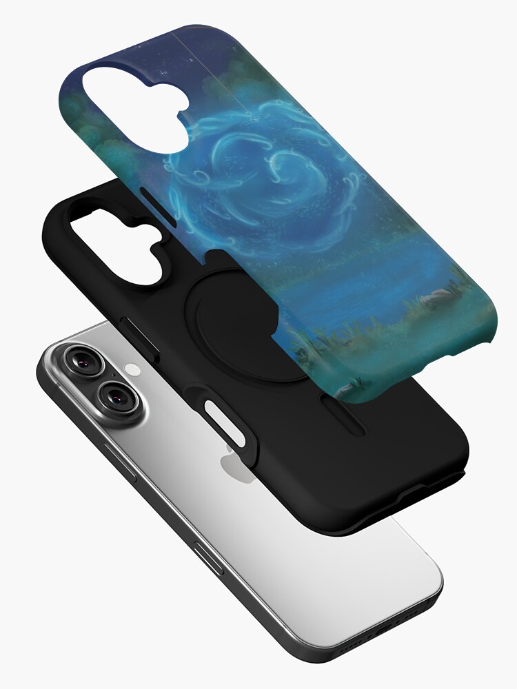 Aperçu 2 sur 4. Coque iPhone avec l'œuvre Le Lac des Chats créée et vendue par CynnaraART.