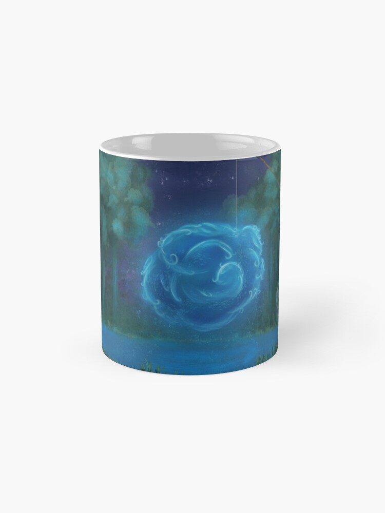Aperçu 4 sur 6. Mug à café avec l'œuvre Le Lac des Chats créée et vendue par CynnaraART.