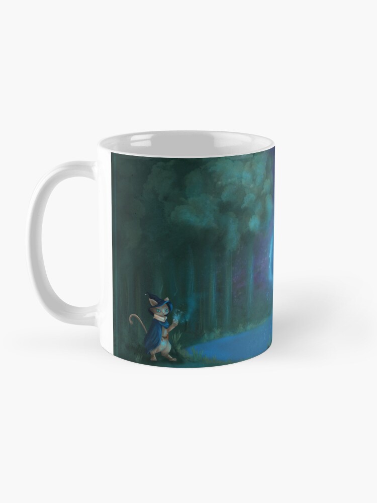 Aperçu 3 sur 6. Mug à café avec l'œuvre Le Lac des Chats créée et vendue par CynnaraART.