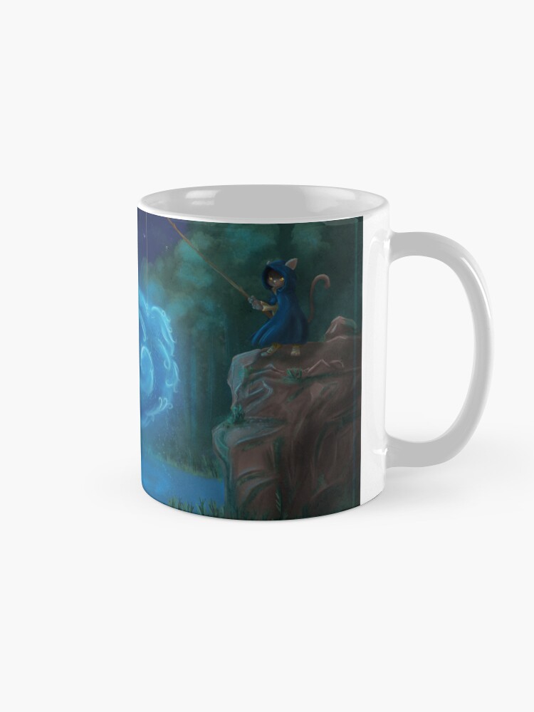 Aperçu 5 sur 6. Mug à café avec l'œuvre Le Lac des Chats créée et vendue par CynnaraART.
