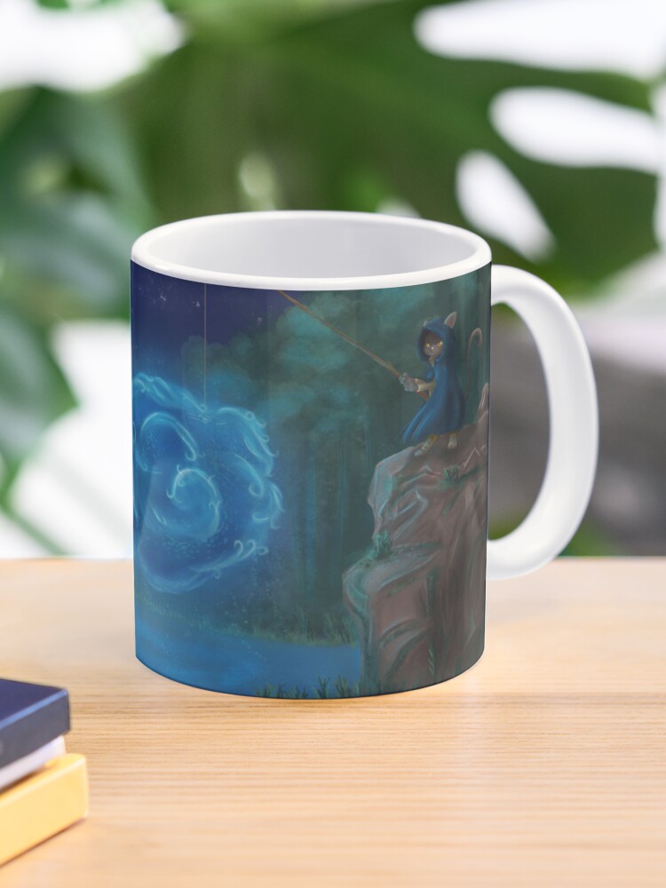 Aperçu 1 sur 6. Mug à café avec l'œuvre Le Lac des Chats créée et vendue par CynnaraART.