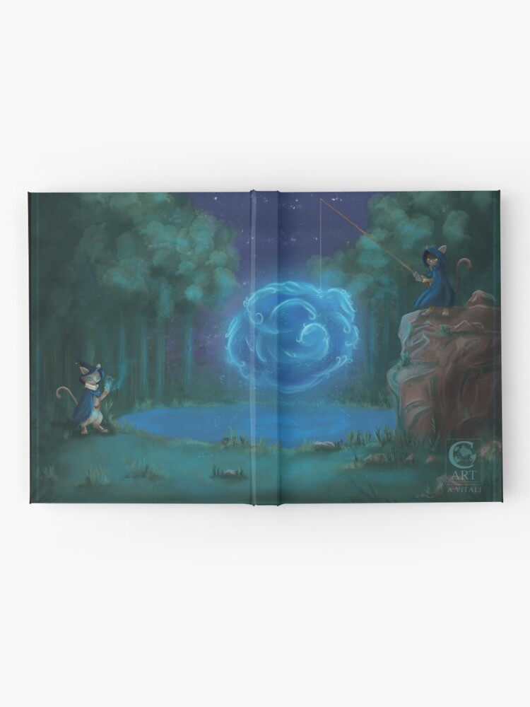 Aperçu 2 sur 3. Carnet avec l'œuvre Le Lac des Chats créée et vendue par CynnaraART.