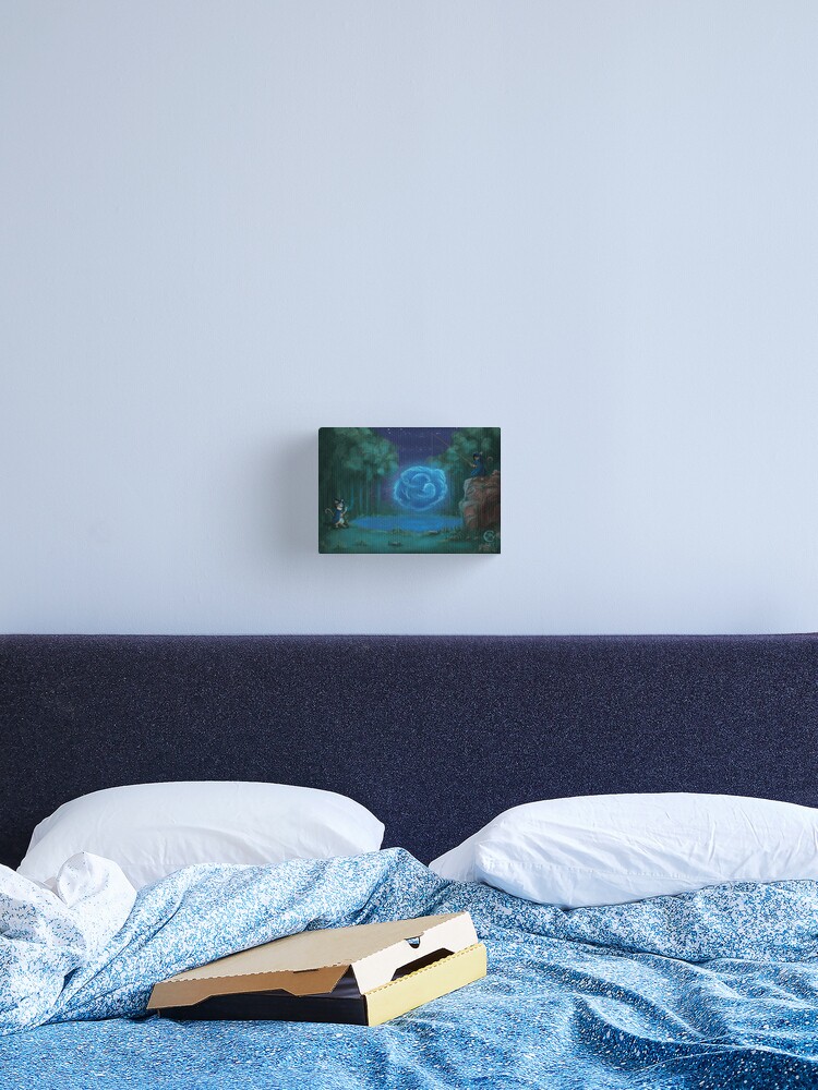 Aperçu 1 sur 3. Impression sur toile avec l'œuvre Le Lac des Chats créée et vendue par CynnaraART.