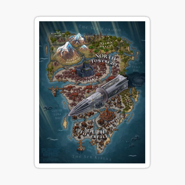 The Map of Towerfall Sticker