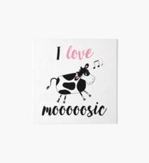 I Love Mooooosic - The Happy Cow Art Board
