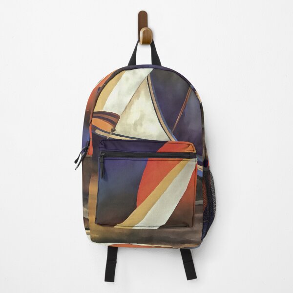 Item preview, Artistic Gulet Under Sail In Orange and Purple designed and sold by taiche.