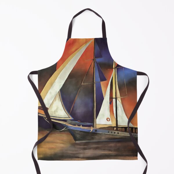 Item preview, Artistic Gulet Under Sail In Orange and Purple designed and sold by taiche.