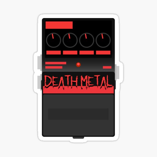 Death Metal Pedal Sticker