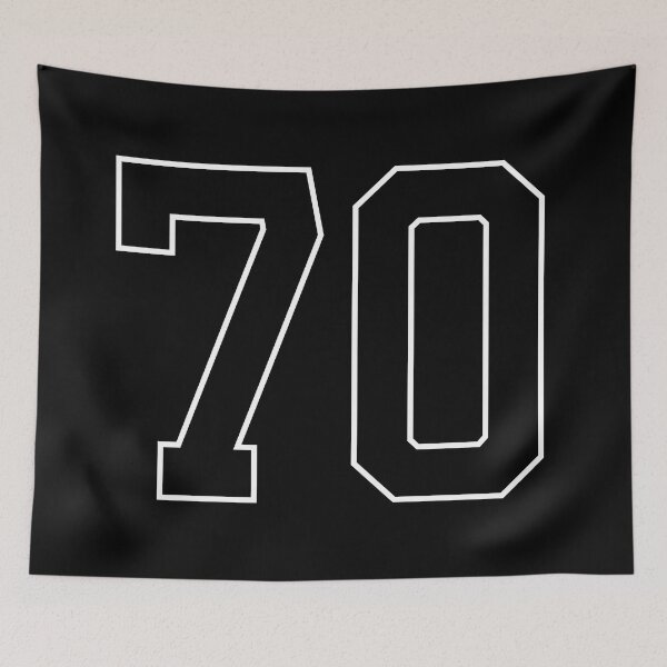 Item preview, Black Number 70 lucky sports jersey seventy designed and sold by HeavyStyle.