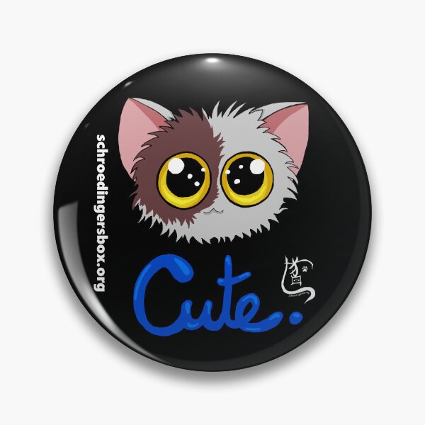 Item preview, Emoticat Cute Blue on Black designed and sold by Schrödingers Box.