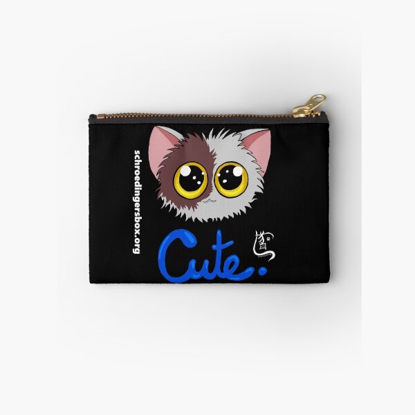 Item preview, Emoticat Cute Blue on Black designed and sold by Schrödingers Box.