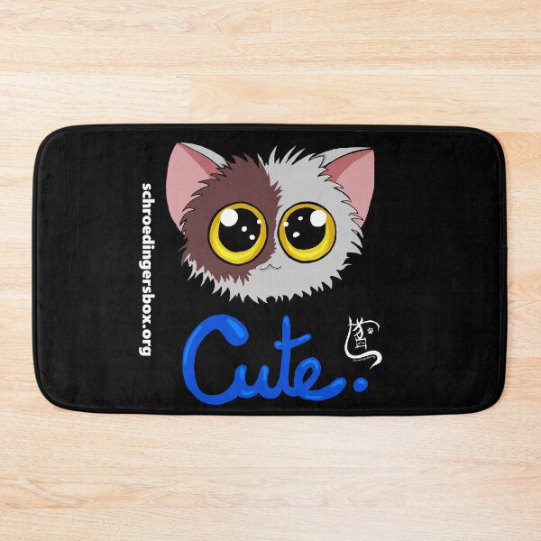 Item preview, Emoticat Cute Blue on Black designed and sold by Schrödingers Box.