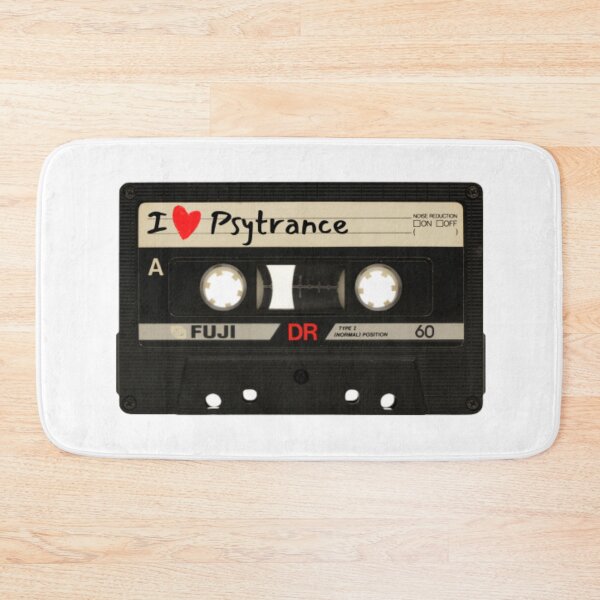 Aperçu de l'œuvre J'aime la cassette de musique Psytrance créée et vendue par RichTeeDesigns.