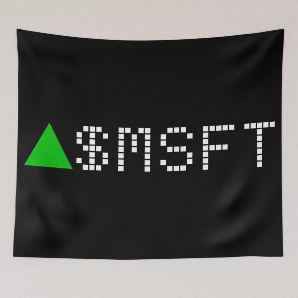 Item preview, Microsoft Stock Ticker Green - White Font designed and sold by frankyou.