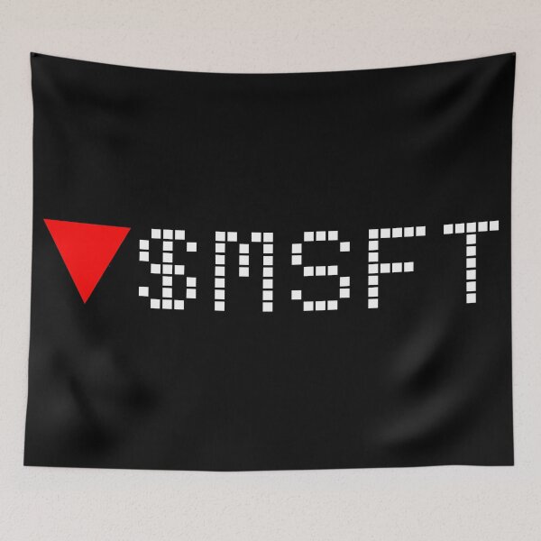 Item preview, Microsoft Stock Ticker Red - White Font designed and sold by frankyou.