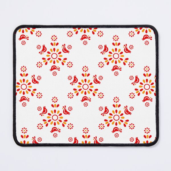 Item preview, Midcentury Friendship Folk Art Birds in Red and Yellow Gold designed and sold by KrisInStitches.