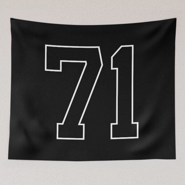 Item preview, Black Number 71 lucky sports jersey seventy one designed and sold by HeavyStyle.