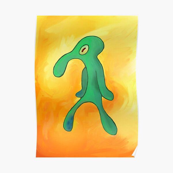 squidward painting poster