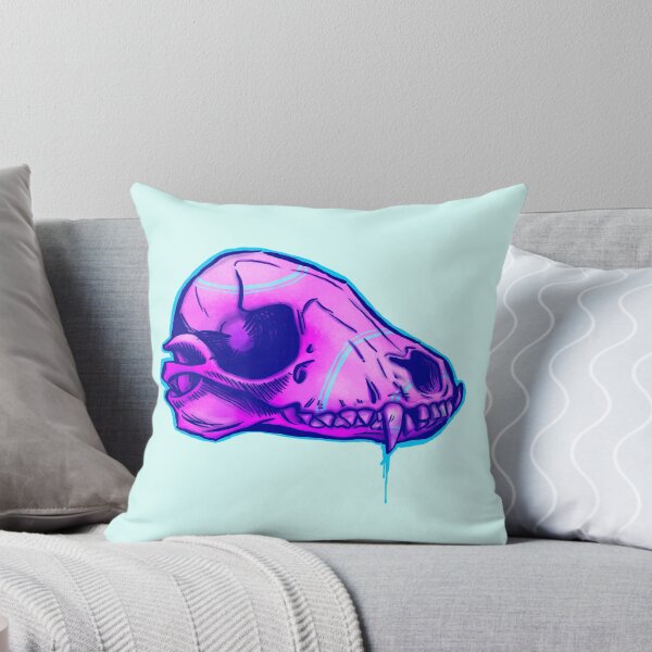 Item preview, Tattooed pink racoon skull designed and sold by Dagloos.