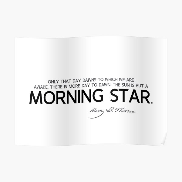 morning star - henry david thoreau Poster