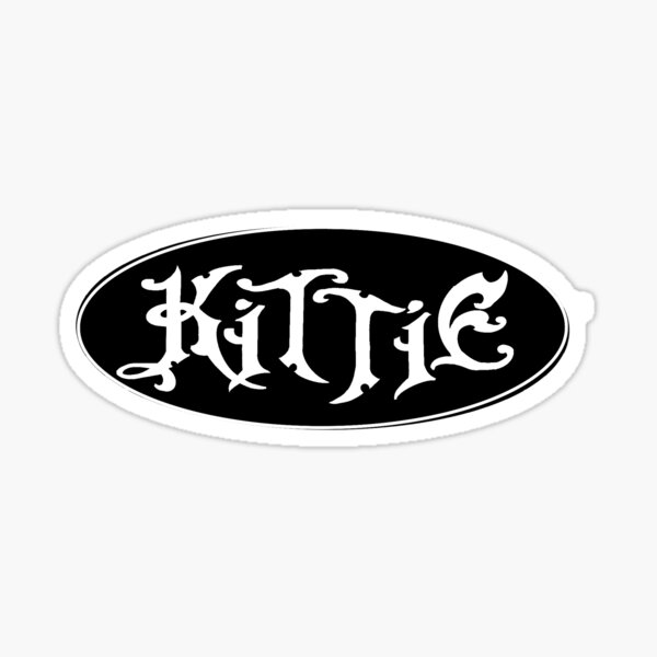 "kittie black and white" Sticker by commiegothslut Redbubble