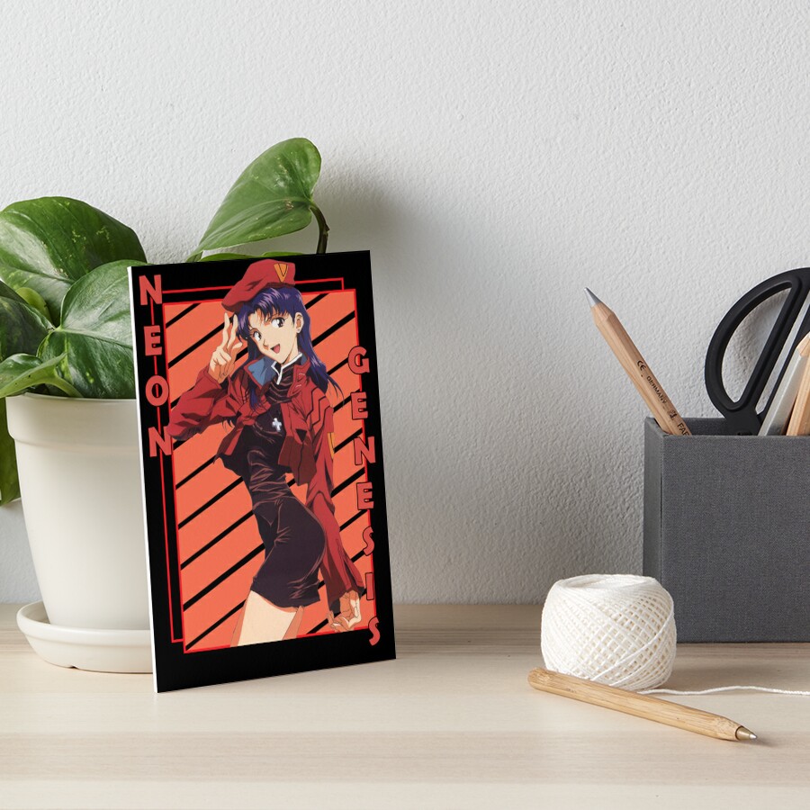 Misato Katsuragi Neon Genesis Evangelion Shinseiki Evangerion Color Stripe Design Art Board 0137