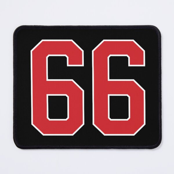 Item preview, Sports Number 66, red black color lucky sport sixty six designed and sold by ArtIsParty.