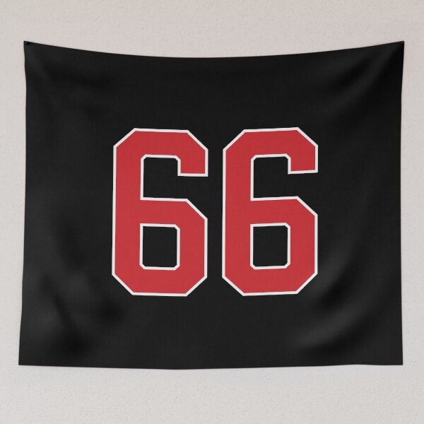 Item preview, Sports Number 66, red black color lucky sport sixty six designed and sold by ArtIsParty.