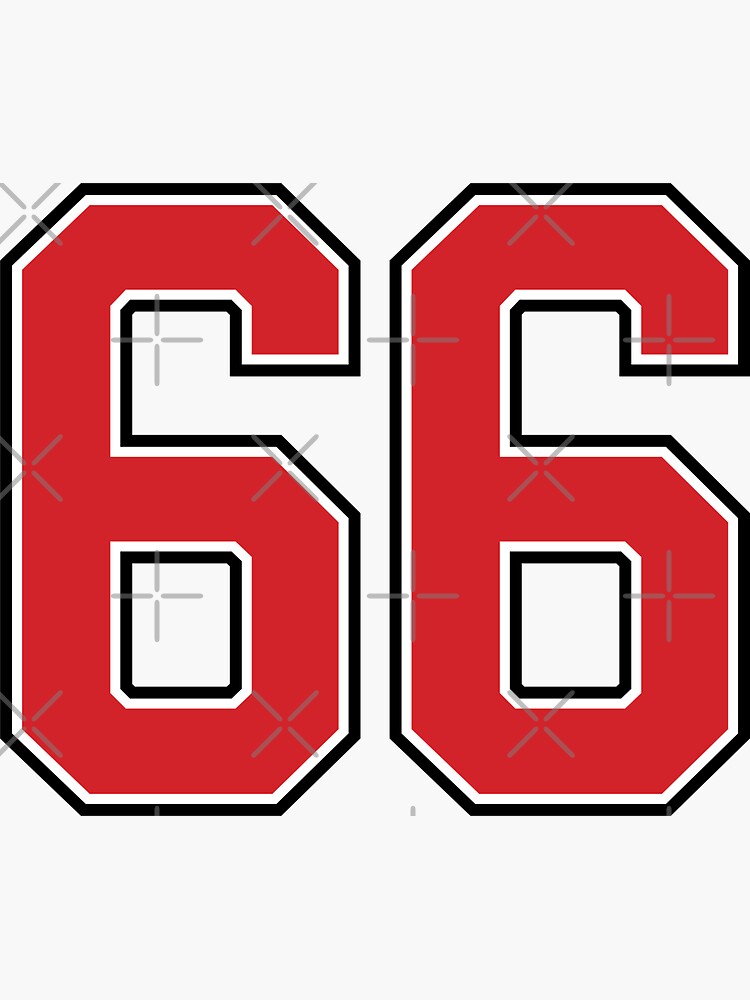 Sports Number 44, red black color lucky sport forty four Sticker for Sale  by ArtIsParty