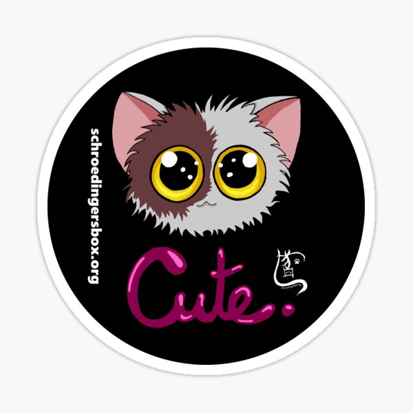 Artikel-Vorschau von Emoticat Cute Purpur auf Schwarz, designt und verkauft von Schrödingers Box.