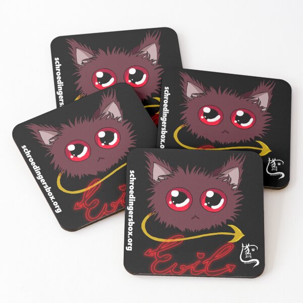 Artikel-Vorschau von Emoticat Evil Purpur auf Schwarz, designt und verkauft von Schrödingers Box.