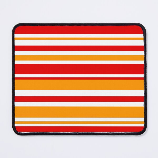 Item preview, Midcentury Friendship Folk Art Birds in Red and Yellow Gold Stripe Coordinate designed and sold by KrisInStitches.