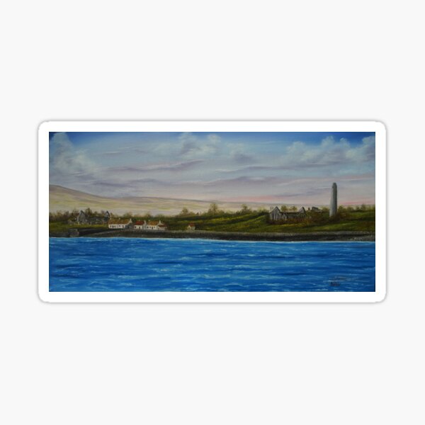 Scattery Island - oil painting Sticker