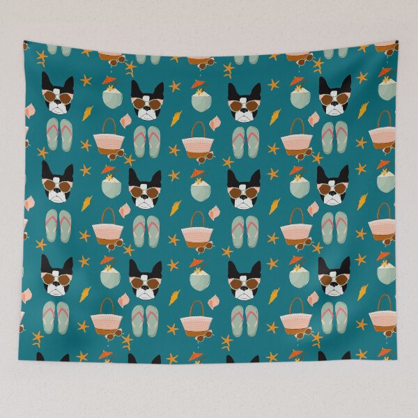 Item preview, Boston Terrier Beach Day  designed and sold by SarahStrickArt.
