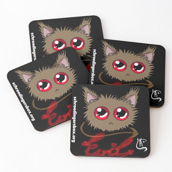 Artikel-Vorschau von Emoticat Evil auf Schwarz, designt und verkauft von Schrödingers Box.