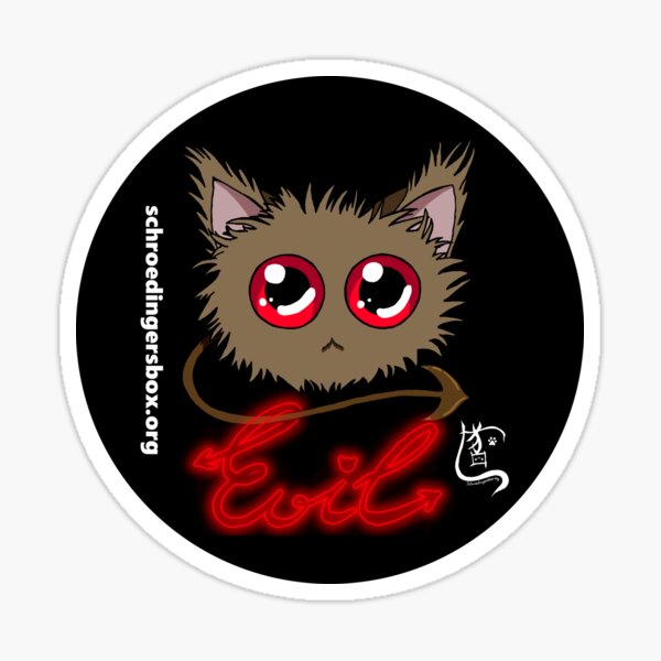 Artikel-Vorschau von Emoticat Evil auf Schwarz, designt und verkauft von Schrödingers Box.