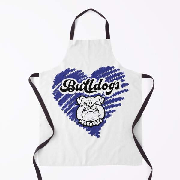 Item preview, Bulldog Blue Heart Scribble School Pride Dog designed and sold by clothesy7.
