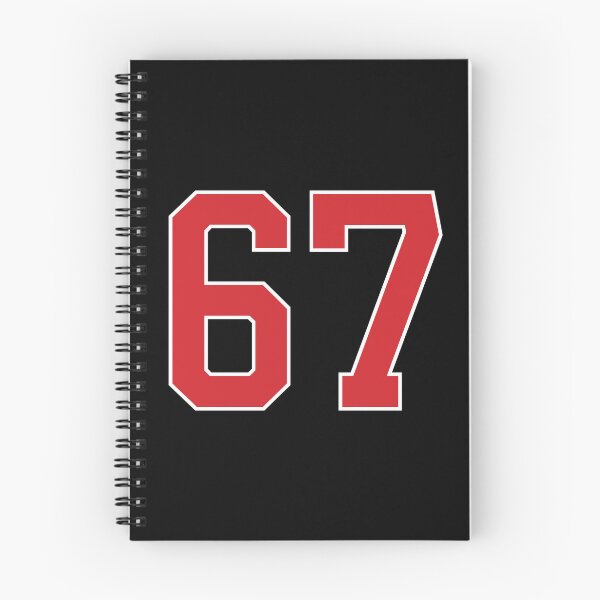 Item preview, Sports Number 67, red black color lucky sport sixty seven designed and sold by ArtIsParty.