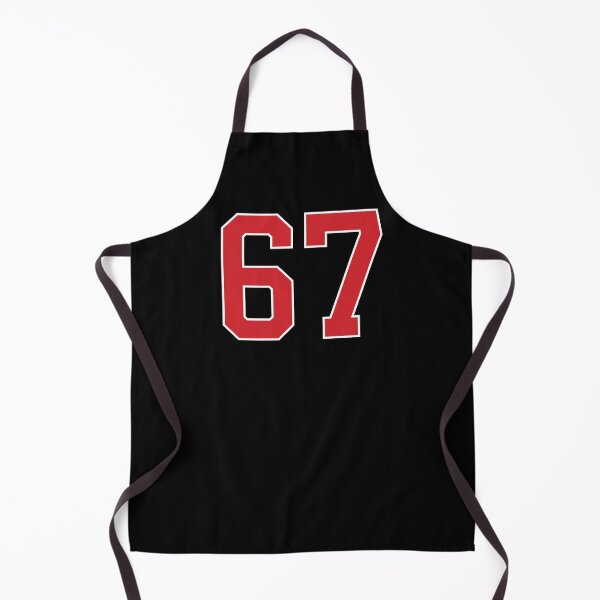 Item preview, Sports Number 67, red black color lucky sport sixty seven designed and sold by ArtIsParty.