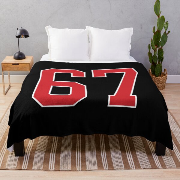 Item preview, Sports Number 67, red black color lucky sport sixty seven designed and sold by ArtIsParty.
