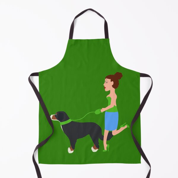 Item preview, Woman walking her bernese mountain dog designed and sold by Samuel-Ruhland.